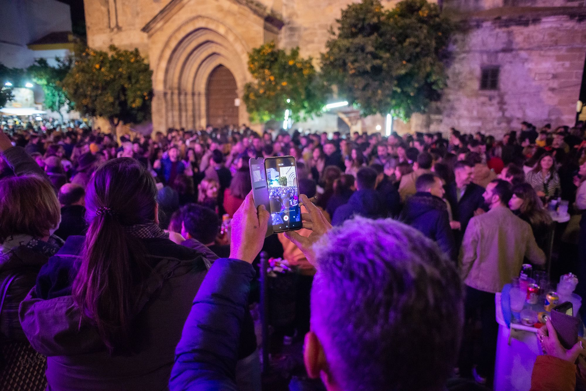 La plaza de la Asunción, durante una Zambomba en la pasada Navidad.