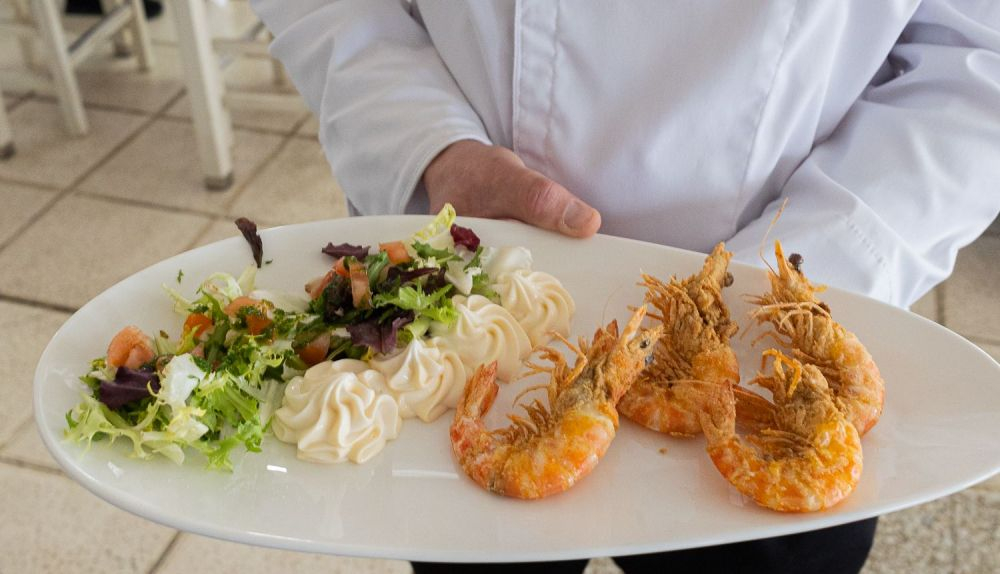 Langostinos a la gabardina de Avante Claro. 